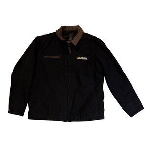 Stormtech Black Jacket Plaid Lining Men XL Full Zip Nortrax John Deere Logos